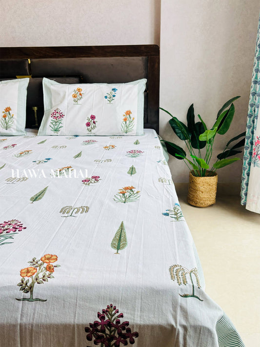 Rajputana Collection - Super King Cotton Bedsheet with Pillow Covers (108 x 108 inches)