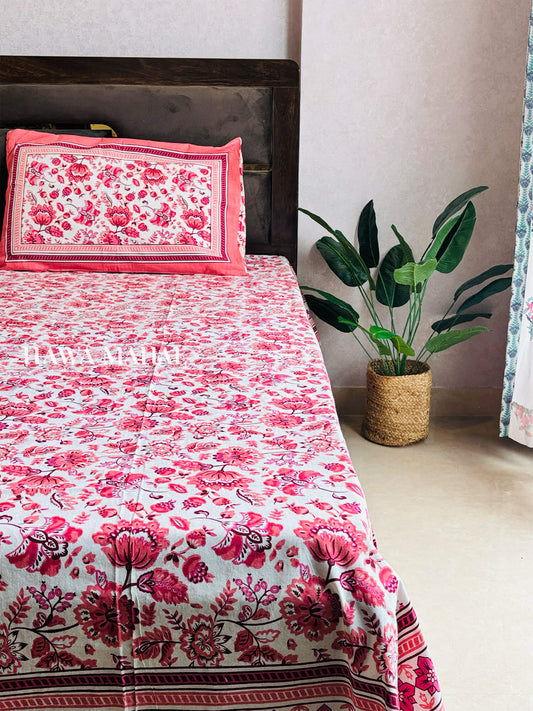 Rajputana Collection - Super King Cotton Bedsheet with Pillow Covers (108 x 108 inches)