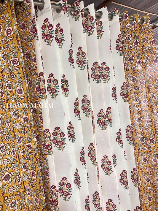 Rangrez Collection Block Print Curtains