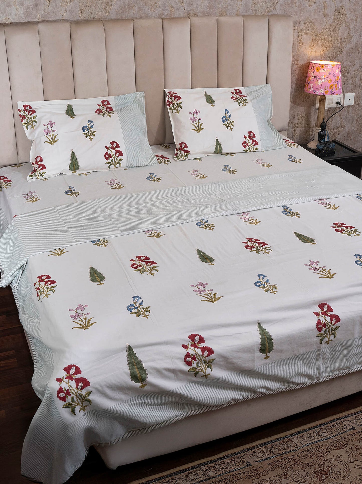 Phool Bagh Collection - Hand Block Printed Muslin Dohar – Single (60 x 90 inch) - (Set of 2)