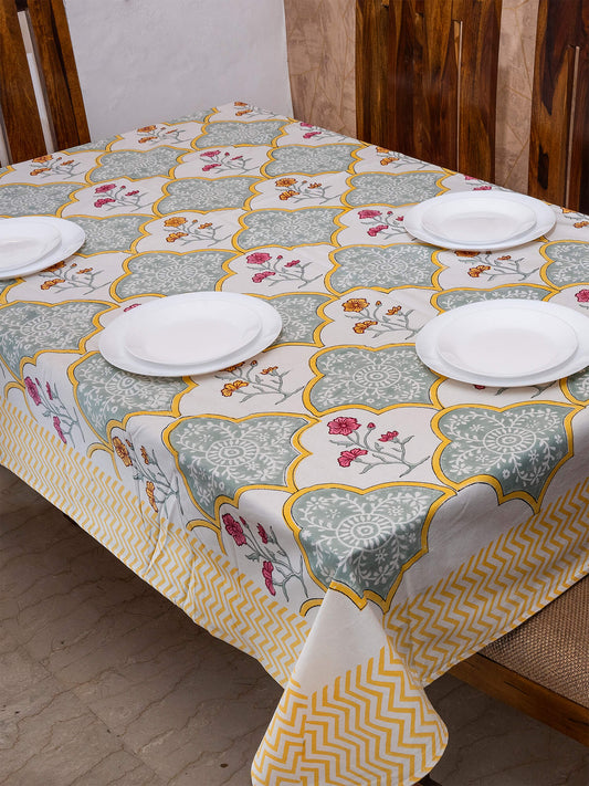 Hand Block Printed Canvas Table Cover – 60x90 inches