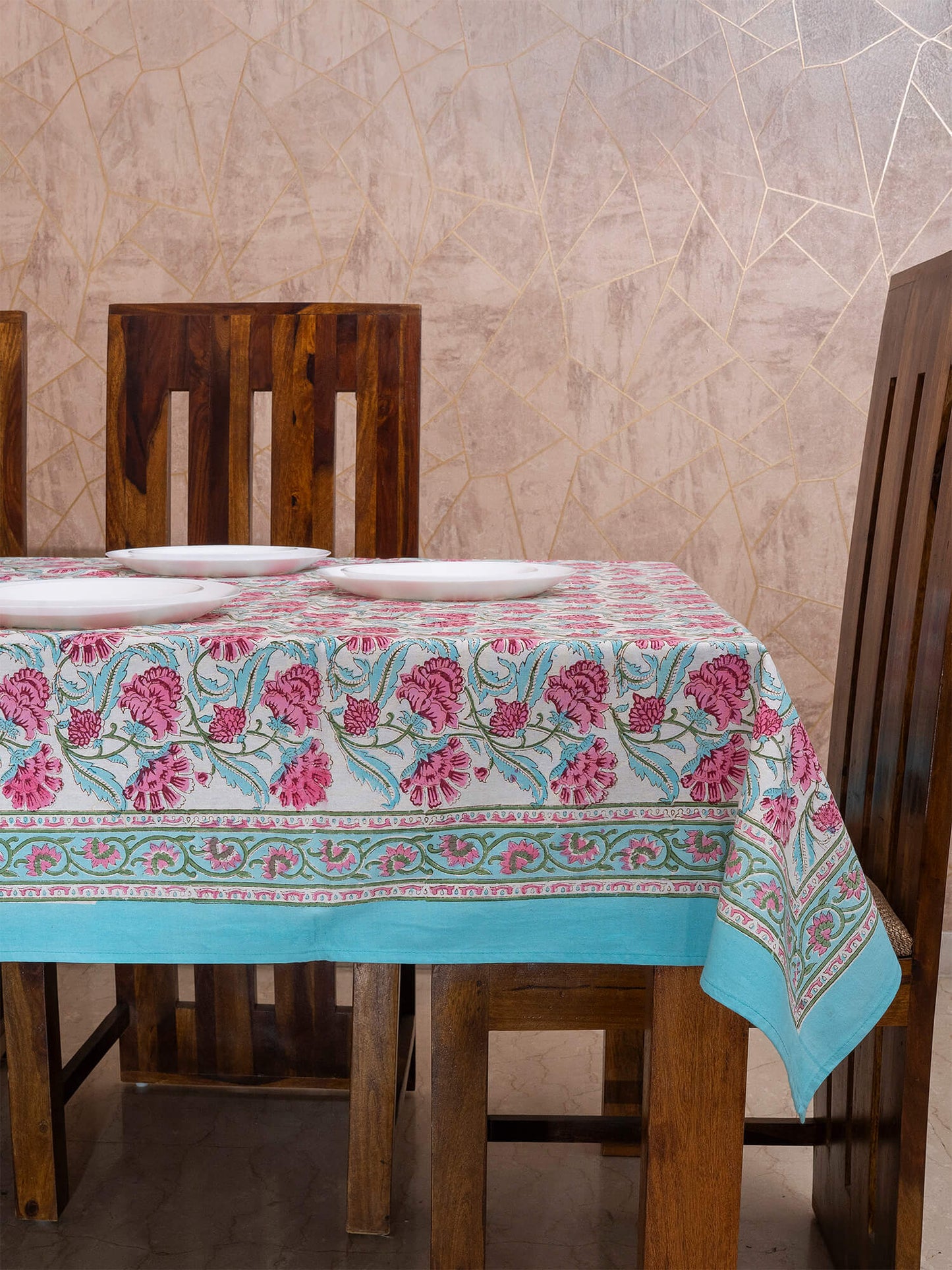 Hand Block Printed Canvas Table Cover – 60x90 inches