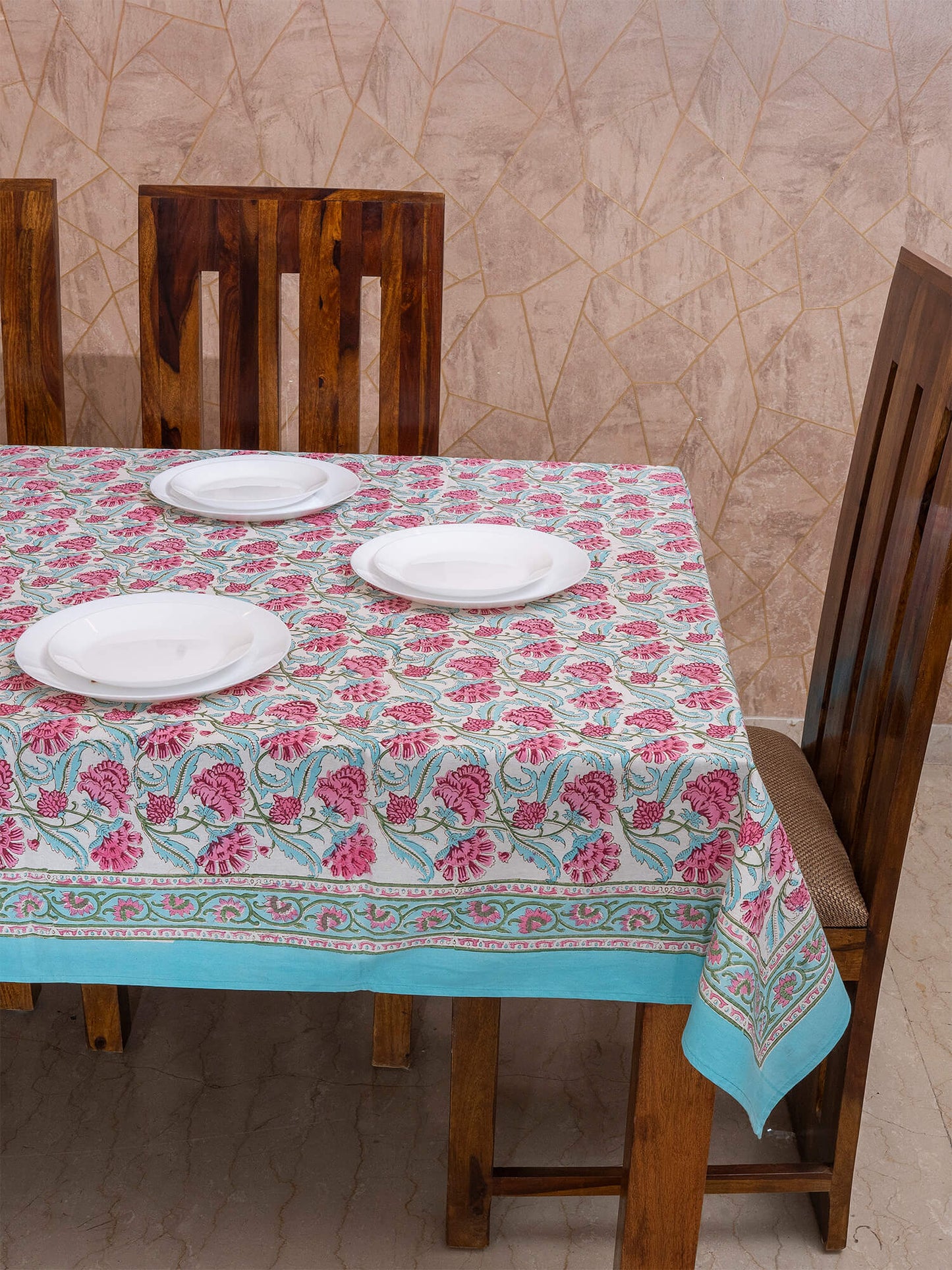 Hand Block Printed Canvas Table Cover – 60x90 inches