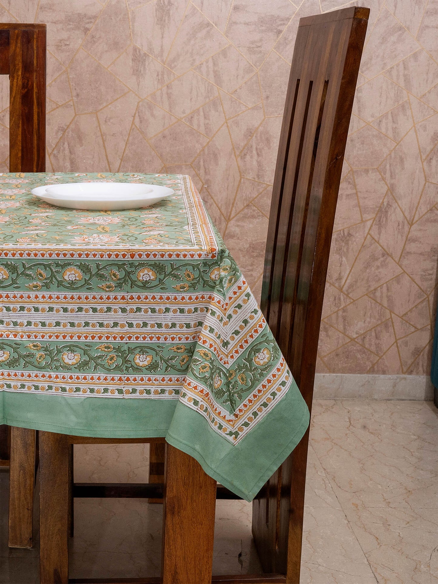 Hand Block Printed Canvas Table Cover – 60x90 inches