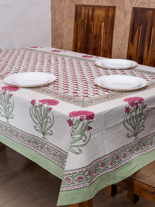 Hand Block Printed Canvas Table Cover – 60x90 inches