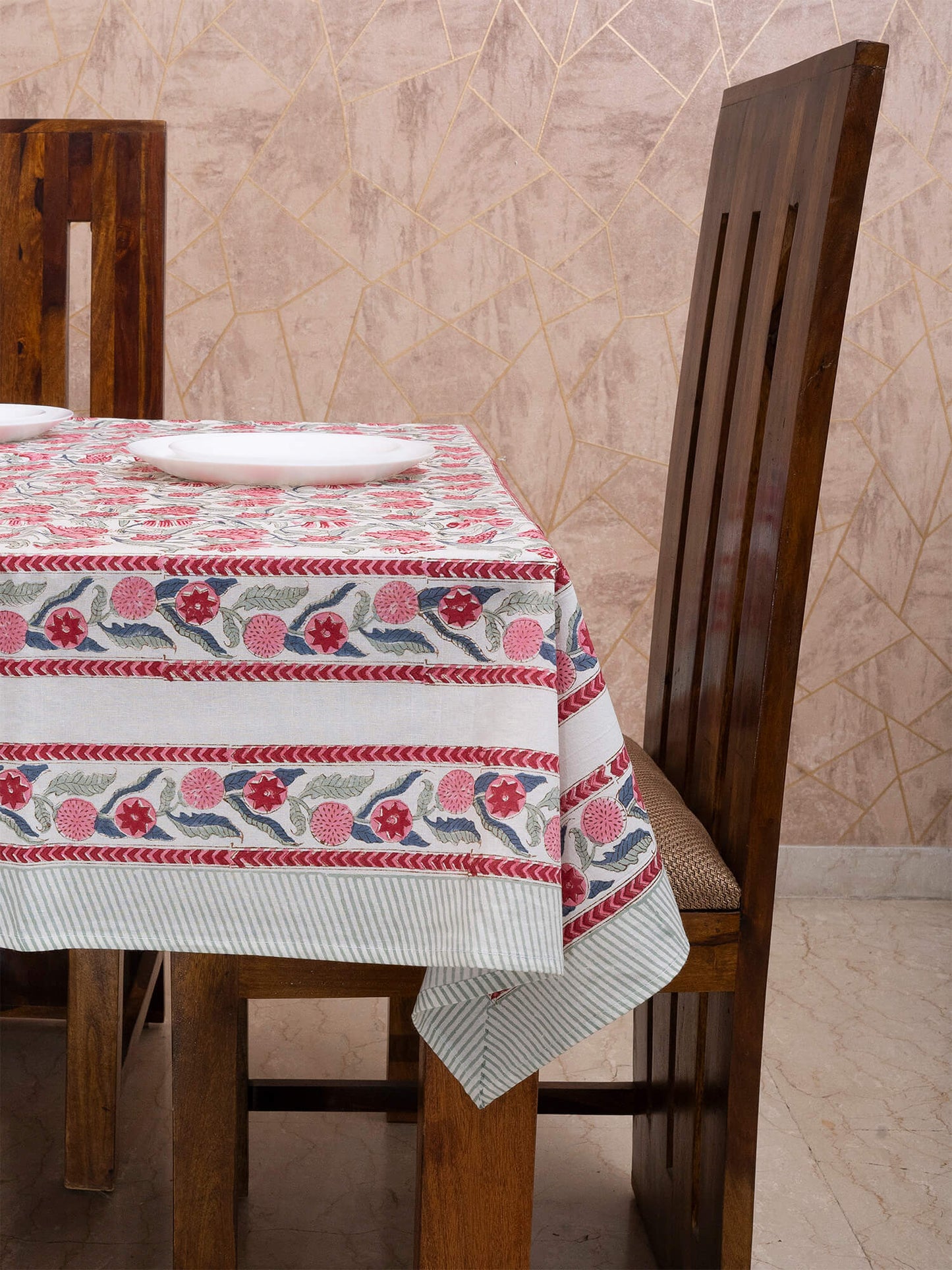 Hand Block Printed Canvas Table Cover – 60x90 inches