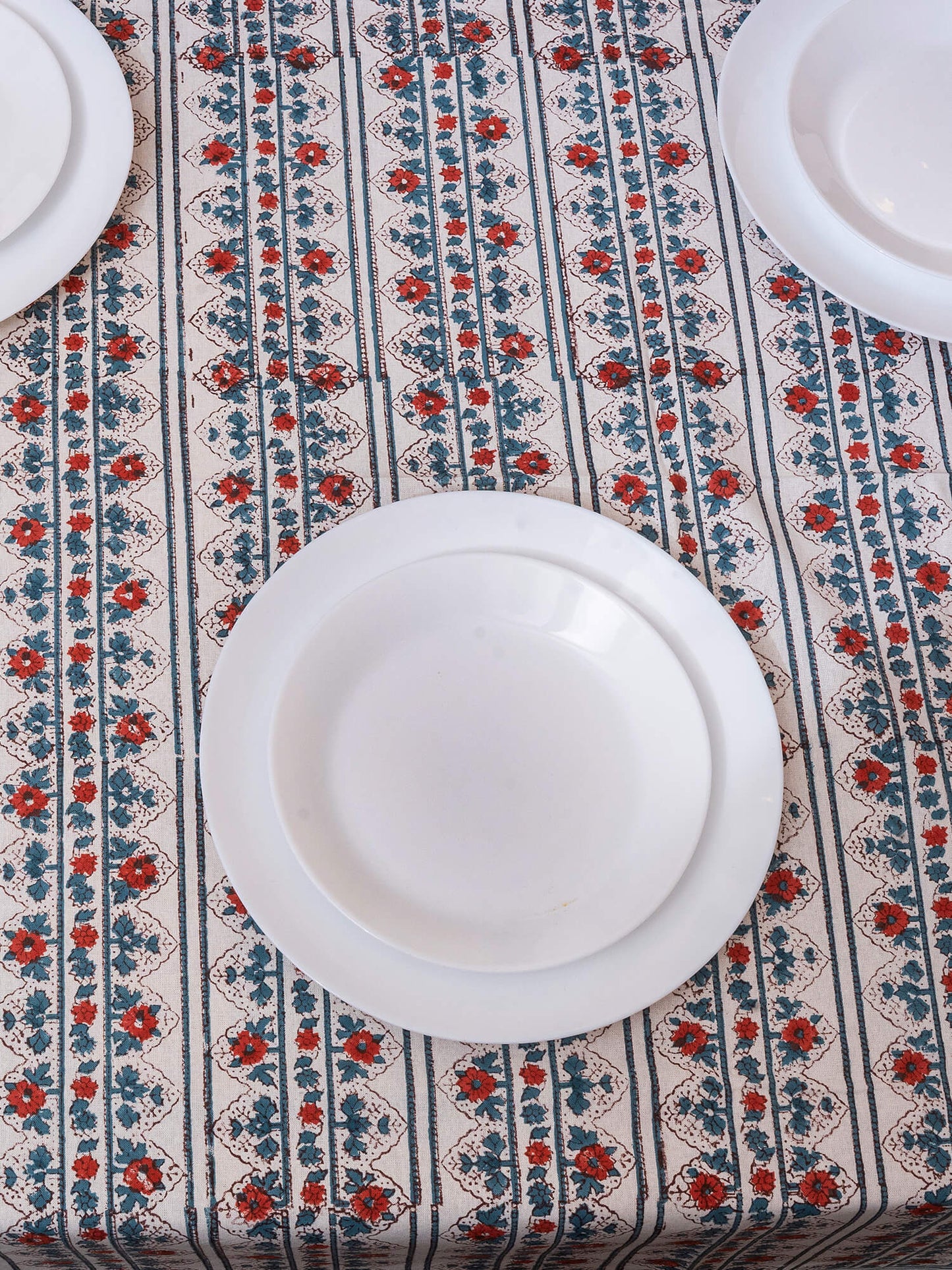 Hand Block Printed Canvas Table Cover – 60x90 inches