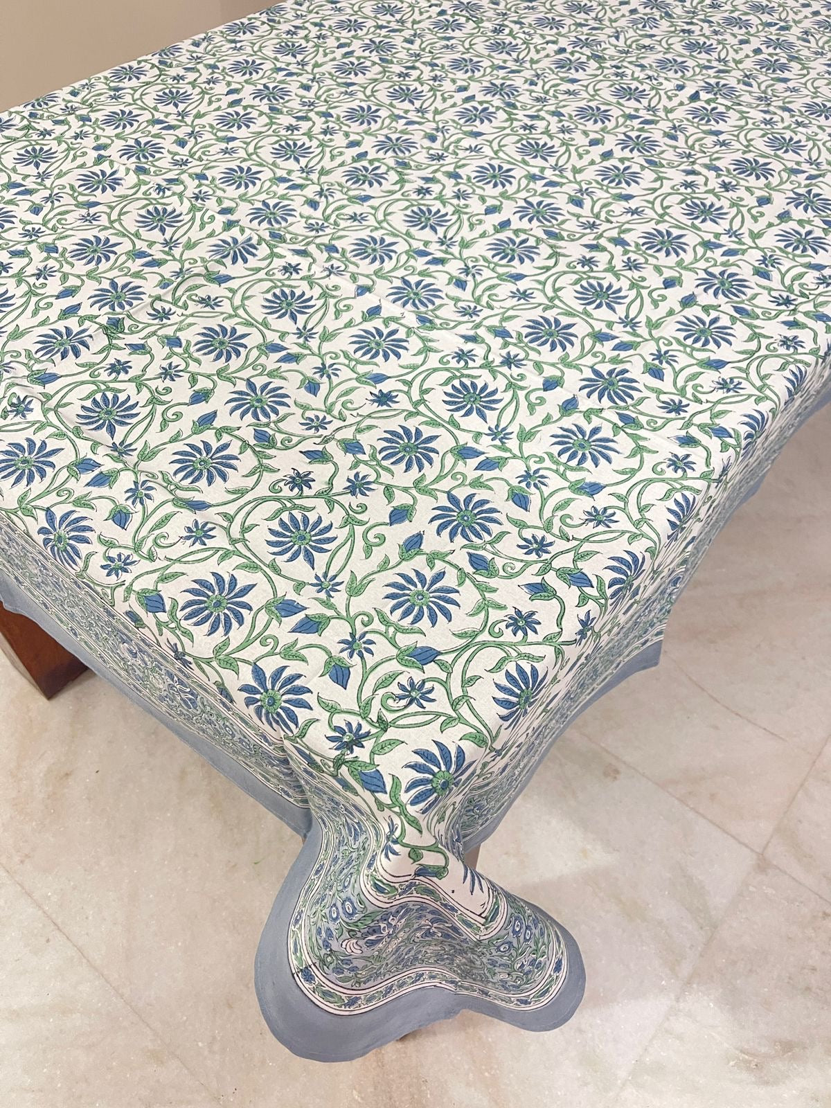 Hand Block Printed Canvas Table Cover – 60x90 inches